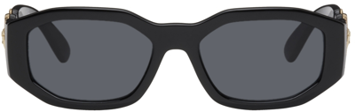 Versace Black Medusa Biggie Sunglasses In Black/silver