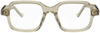 Grey Ant Sext Square Reading Glasses In Clear/ Clear