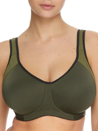 Freya Sonic High Impact Underwire Sports Bra In Khaki