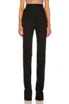 Saint Laurent High-waist Tailored Trousers In Noir