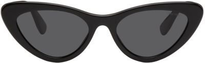 Miu Miu Shiny-effect Cat-eye Sunglasses In Grey