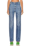 Alexander Wang Stacked High-waist Slim Jeans In Vintage Medium Blue