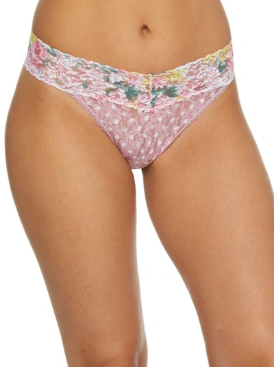 Hanky Panky Signature Lace Original Rise Printed Thong In Double Life