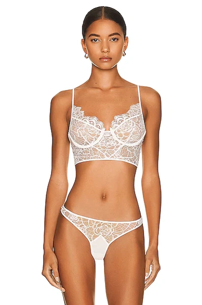 Kiki De Montparnasse Coquette Longline Bra In Ivory