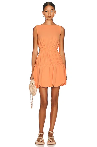 Jonathan Simkhai Women's Romy Stone-detailed Cutout Woven Mini Dress In Sunset