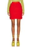 Bottega Veneta Red Wool Blend Skirt In Burst