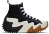 Converse Black Color Run Star Motion High-top Sneakers In Black/white
