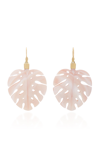 ANNETTE FERDINANDSEN WOMEN'S 18K GOLD MOTHER OF PEARL PALM LEAF EARRINGS