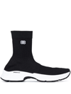 Balenciaga Men's Speed 30 Sock High-top Sneakers In Black