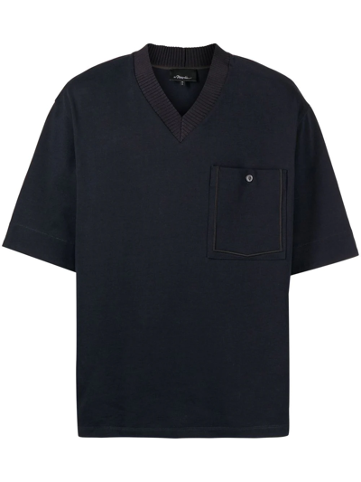 3.1 Phillip Lim / フィリップ リム Contrast-trim T-shirt In Blue