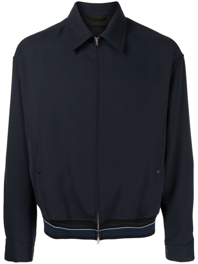 3.1 Phillip Lim / フィリップ リム Stripe-trim Shirt Jacket In Blue