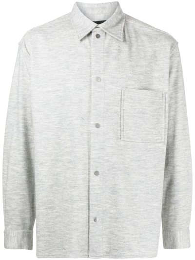 3.1 Phillip Lim / フィリップ リム Point-collar Flannel Shirt In Grey