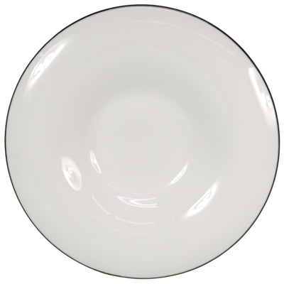 Ginori 1735 Aria Deep Plate With Black Trim