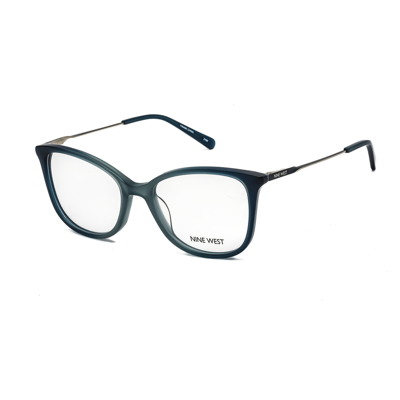 Nine West Ladies Blue Rectangular Eyeglass Frames Nw801043050