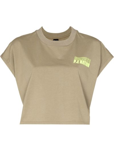 P.e Nation Green Direction Cropped T-shirt