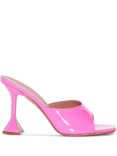 Amina Muaddi Lupita Slipper 95 Heeled Sandals In Pink