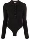 Nanushka Jonelle Organic Cotton Terry Bodysuit In Black