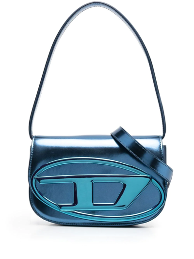 Diesel 1dr Metallic Shoulder Bag In Blue
