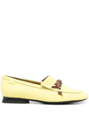 Camper Casi Myra Braid-embellished Loafers In Yellow