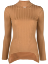Wolford Slit-detail Cashmere Jumper In 褐色