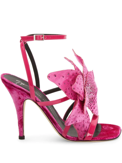 Giuseppe Zanotti Florant Velvet Sandals In Multi