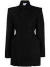 Balenciaga Minimal Hourglass Fitted Jacket In 黑色