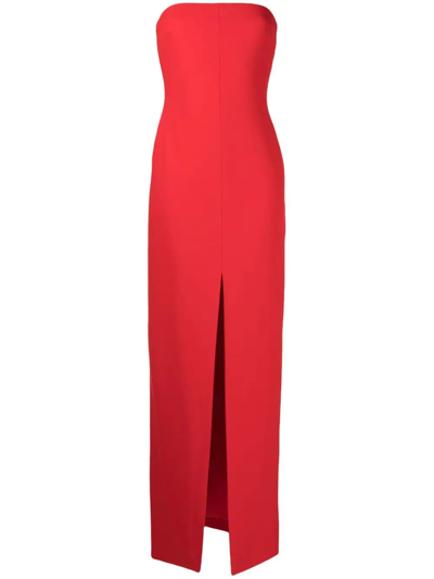 Solace London Strapless Maxi Dress In Red