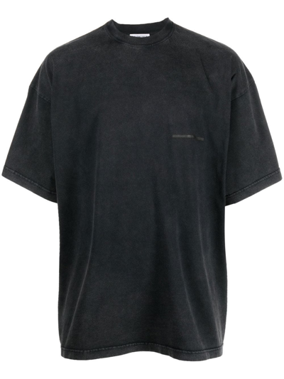 Balenciaga Strike 1917-print Oversized Cotton-jersey T-shirt In 黑色