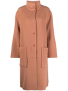 SEE BY CHLOÉ FUNNEL-NECK WOOL COAT