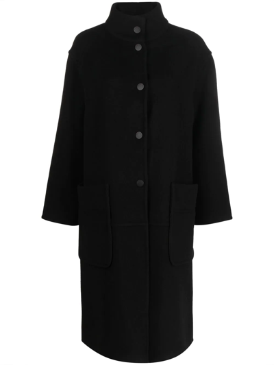 See By Chloé Black Wool Blend Coat Black See By Chloe Donna 36f