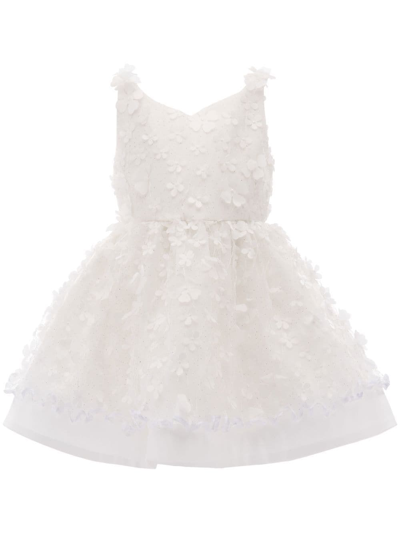Tulleen Babies' Ravine Floral-appliqué Dress In White