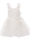 Tulleen Ravine Floral-appliqué Dress In White