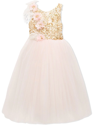 Tulleen Rosali Sequin-embellished Tulle Dress In Pink
