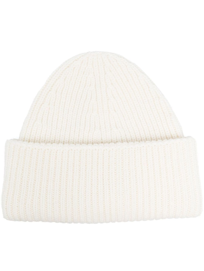 Fabiana Filippi Turn-up Knitted Hat In White