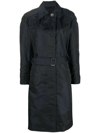 Ferragamo Belted Trench Coat In 蓝色