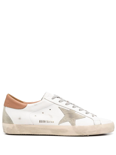 Golden Goose Super-stars Trainers With Brown Heel Tab In Multi-colored