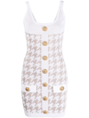 BALMAIN HOUNDSTOOTH SLEEVELESS MINIDRESS