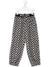 PALM ANGELS CHECKED-LOGO TRACK PANTS