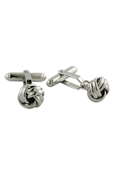 David Donahue Knot Cuff Links In Silver