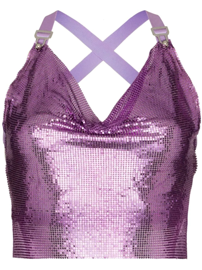 Poster Girl Purple Bambi Chain Mail Crop Top