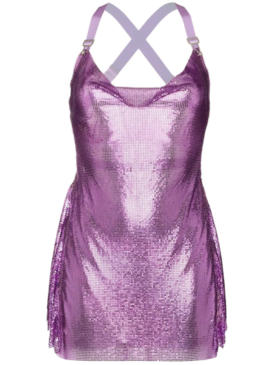 Poster Girl Purple Calypso Chainmail Mini Dress | ModeSens