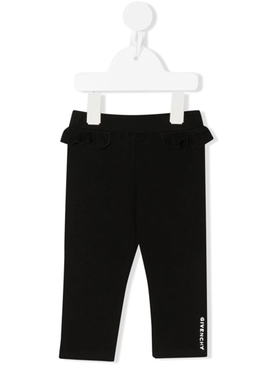 Givenchy Babies' Ruffle-embellished Leggings In Black