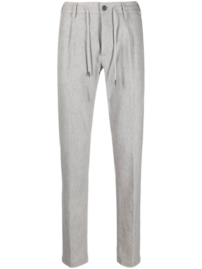Eleventy Tailored Drawstring Trousers In Grey