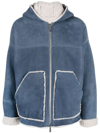 DSQUARED2 SHEARLING-LINED HOODED JACKET