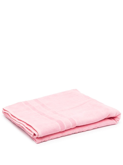 Balenciaga Logo Cotton Towel In Pink