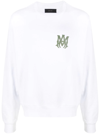 Amiri White Logo-print Cotton Sweatshirt