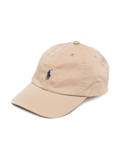Polo Ralph Lauren Embroidered-logo Baseball Cap In Khaki