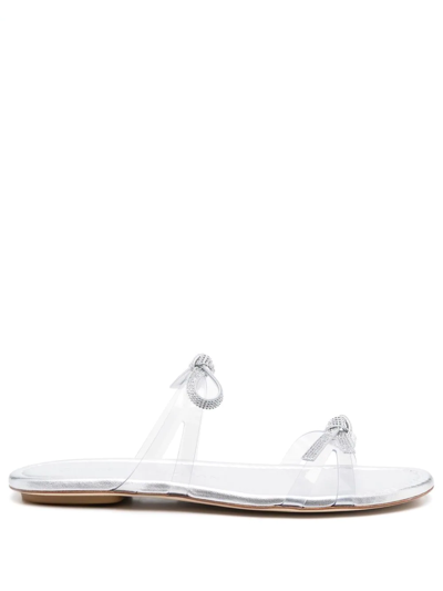 Stuart Weitzman Sw Bow Slides In 白色