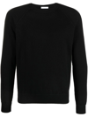 Malo Black Cashmere Crewneck Pullover In 黑色