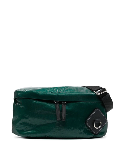 Oamc Crinkled-effect Belt Bag In 绿色